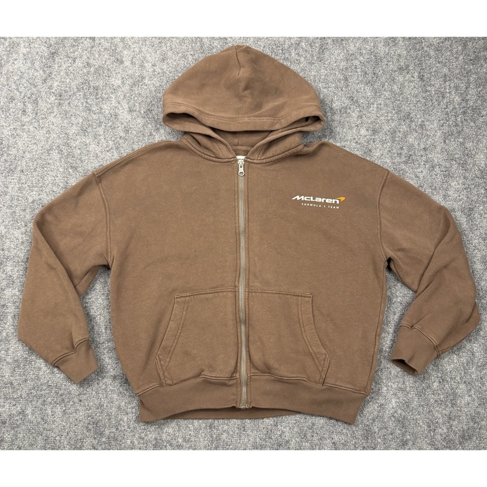 McLaren Formula 1 Team Hollister Brown Zip Hoodie Boxy Fit XS 2025 Performance